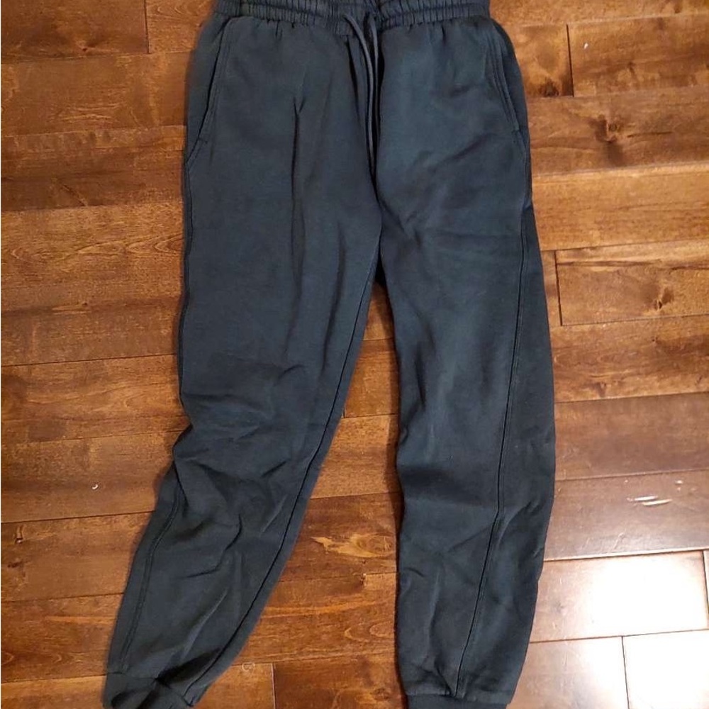 Amazon Black Track Pants with Elastic Cuffs and Drawstring